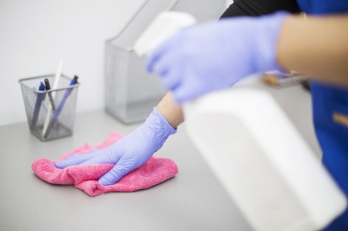 Regular cleaning in a bright and tidy home interior