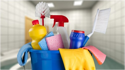 Stairwell cleaning in a communal area