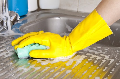Professional move in cleaning in a bright empty living room