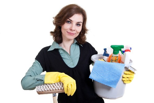 Bathroom deep cleaning in a rental property